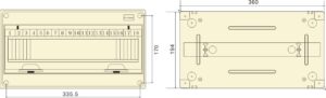 PHLTD imperméable boîte de distribution boîte de protection contre les fuites surface montée en plastique HT-18 circuit air boîte de commutateur taille 357x110x200mm