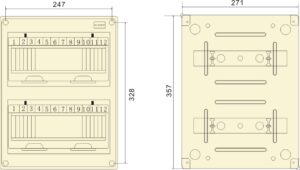 PHLTD imperméable boîte de distribution boîte de protection contre les fuites surface montée en plastique HT-24 circuit air boîte de commutateur taille 268x110x350mm
