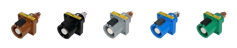 Fiche rhinocéros monoconducteur PHLTD standard européenne 150-400A/380V, connecteur rapide à courant élevé pour éclairage de scène, disponible en brun, noir, gris, bleu et vert