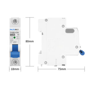 Disjoncteur Mini PHLTD, Interrupteur à Air, Fuite, Surcharge, Protection Contre les Courts-Circuits, 110V/120V, 1P 16A, Taille 18x80mm