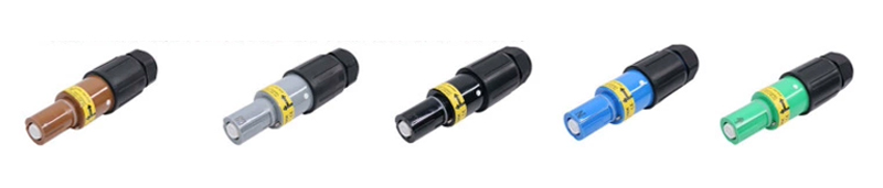 Fiche rhinocéros monoconducteur PHLTD 150-400A/380V, terminal mâle électrique en cuivre plaqué argent, connecteur rapide à courant élevé pour éclairage de scène