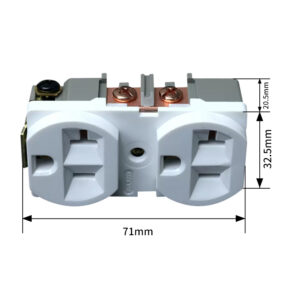 Noyau de Prise de Style Américain PHLTD Plaqué Cuivre pour Audiophiles, Fiche de Panneau Standard, Dimensions : 71 x 32,5 x 20,5 mm