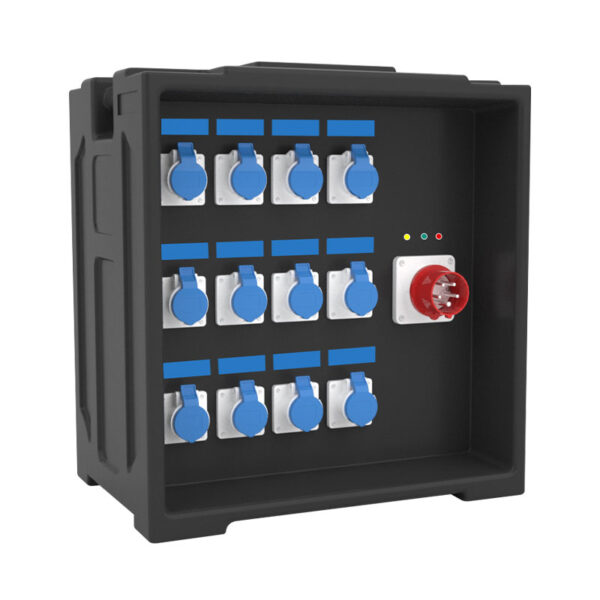 5-Boîte de distribution PHLTD pour éclairage LED de grande scène, 12 prises industrielles, 1 fiche industrielle à 5 conducteurs