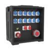8-Boîte de distribution PHLTD pour éclairage LED de grande scène, 12 prises industrielles bleues 16A, 2 prises industrielles rouges 16A, 1 prise 63A, fiche industrielle à 5 conducteurs