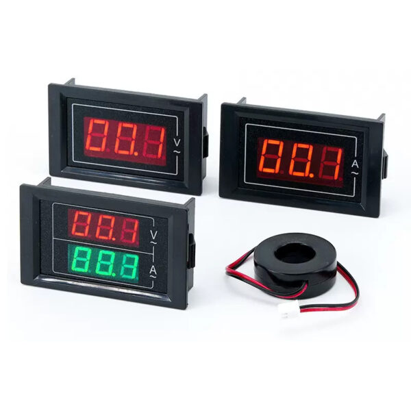 PHLTD D85-5035VA Compteur de tension et de courant alternatif avec affichage numérique haute précision, double affichage 220V, 380V triphasé AC, plage de mesure 60-500V